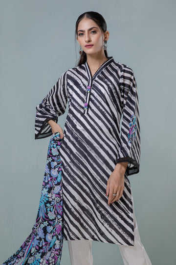 Bonanza Satrangi Black Lawn Suit Rsk223p67 Eid Pret 2022 Online Shopping